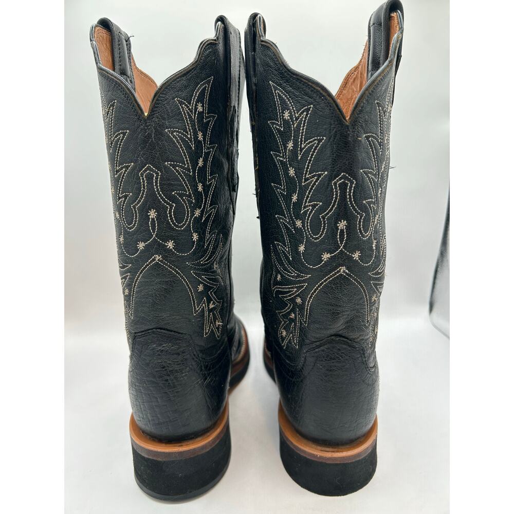 Lucchese 2000 7.5 Full Quill Ostrich Black Women’sWestern Cowgirl Boots - Picture 10 of 11